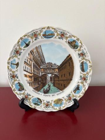 Decoratief vintage porseleinen wandbord, Venetië  beschikbaar voor biedingen