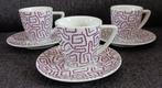 Set van 3 originele espresso kop en schotels van Nespresso, Ophalen, Zo goed als nieuw, Overige stijlen, Kop(pen) en/of Schotel(s)