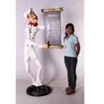 Chef Skinny beeld Menubord – Kok Hoogte 185 cm Beschrijfbaar, Ophalen, Nieuw