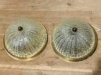 Plafondlamp in Orrefors stijl x 2, Ophalen of Verzenden, Gebruikt, Glas