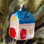 Antieke kerstbal huisje., Ophalen of Verzenden, Gebruikt