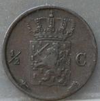 Zeldzame 1/2 cent 1822 U - halve cent 1822 U - Willem 1, Koning Willem I, Overige waardes, Losse munt, Verzenden