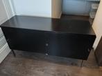 Zwarte kast / televisie meubel met rvs poten, Ophalen, 50 tot 100 cm, Zo goed als nieuw, Minder dan 100 cm