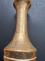 Set van 2 messing Indonesische wayang vazen., Overige materialen, Gebruikt, Overige kleuren, Ophalen of Verzenden