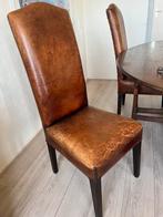 Vintage schapenlederen stoelen 4 stuks, Ophalen, Gebruikt, Bruin