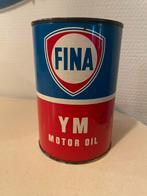 Vintage Fina motor olie, Verzamelen, Blikken, Overige merken, Gebruikt, Overige, Ophalen of Verzenden