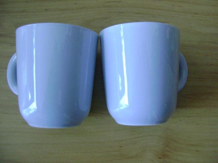 2x Hema mok lichtblauw Tafelgenoten, Huis en Inrichting, Keuken | Servies, Zo goed als nieuw, Kop(pen) en/of Schotel(s), Effen