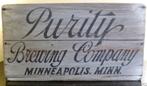 Vintage bier krat / kist Purity beer / bier / Minneapolis, Huis en Inrichting, Minder dan 50 cm, Grenenhout, Minder dan 50 cm
