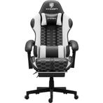 Gamestoel-Gamestoel met Voetsteun - Gaming stoel-Wit-150 kg, Ophalen, Gaming bureaustoel, Wit, Nieuw