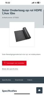 6x Inroof 10 meter rol indak zonnepanelen €305,40 icl. Btw., Ophalen, Overige materialen, Zwart, Overige typen
