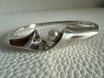 M131/SCROEPELS Vintage Zilveren parel armband Denemarken, Gebruikt, Verzenden, X, Zilver