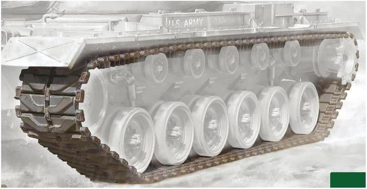 Takom 1:35 T-97E2 workable tracks for M48 / M60 family, Hobby en Vrije tijd, Modelbouw | Auto's en Voertuigen, Nieuw, Tank, 1:32 tot 1:50