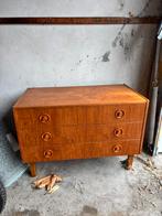 Vintage houten ladekast, Huis en Inrichting, Ophalen, Gebruikt, 50 tot 100 cm, Met lade(s)