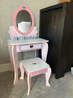 Kaptafel met krukje - kind - Kinderkamer, Ophalen, Gebruikt, Minder dan 75 cm, Minder dan 50 cm