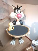 Levensgroot butler beeld van Sylvester en Tweety beeld, Ophalen of Verzenden, Looney Tunes, Zo goed als nieuw, Beeldje of Figuurtje