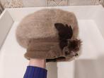 Angora baret damesmuts beige/bruin Nieuw, Ophalen of Verzenden, Nieuw, Muts