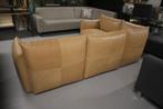 Luxe bank VASA Jess Design leer naturel elementen hoekbank, 150 cm of meer, 250 tot 300 cm, Leer, Zo goed als nieuw