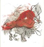 Elice Kernkamp litho/zeefdruk "Liggend Naakt met Hond", Antiek en Kunst, Ophalen