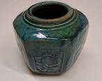 Chinese vintage groen geglazuurde Shiwan gemberpot, Ophalen of Verzenden