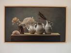 Stilleven met kannen en droogbloemen, Antiek en Kunst, Kunst | Schilderijen | Klassiek, Ophalen