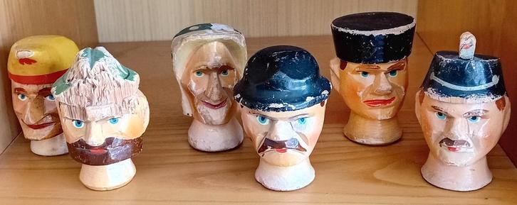 Te Koop: Zes Jan Klaassen koppen. , Kinderen en Baby's, Speelgoed | Poppen, Gebruikt, Overige typen, Ophalen of Verzenden