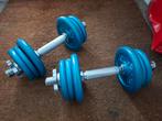 Dumbell set 2 x 10 kg instelbaar gietijzer dumbells halter, Ophalen, Zo goed als nieuw, Benen, Dumbbell