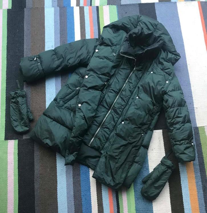 donsjas groen,als nieuw, Kleding | Dames, Jassen | Winter, Zo goed als nieuw, Maat 38/40 (M), Groen, Ophalen of Verzenden