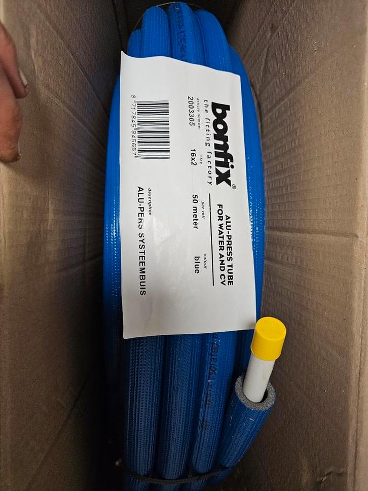 Bonfix Alu-Pers Systeembuis Blauw - Nieuw in Doos, Doe-het-zelf en Verbouw, Sanitair, Nieuw, Overige typen, Ophalen