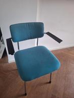 4 Gispen look stoelen, opnieuw bekleed, Huis en Inrichting, Ophalen, Gebruikt, Blauw, Metaal