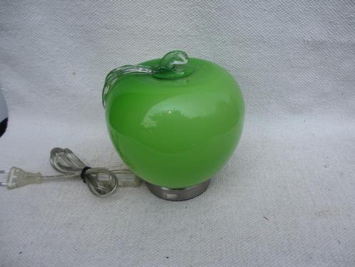 Vintage glazen APPEL tafellamp '70 Prisma Leuchten, Huis en Inrichting, Lampen | Tafellampen, Gebruikt, Minder dan 50 cm, Glas