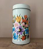Vintage Ark Beschuitblik met Bloemen, Ophalen of Verzenden, Gebruikt