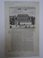 Gravure gezicht op Spinhuis fabriek in Amsterdam, 1665, Antiek en Kunst, Verzenden
