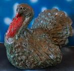 Kalkoen haan. Keramiek/witte klei. Gepatineerd.  28/28 cm., Antiek en Kunst, Ophalen