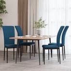 4 geheel NIEUWE eetkamerstoelen, Nieuw, Blauw, Vier, Stof