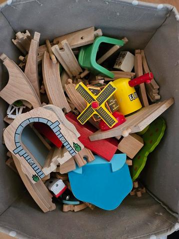 Grote Houten Treinbaan - Veel Onderdelen! beschikbaar voor biedingen