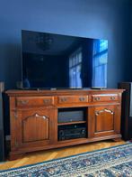 Massief houten dressoir / tv-meubel met klassieke details, Ophalen, Gebruikt, 25 tot 50 cm, 150 tot 200 cm