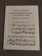 Bladmuziek - twee liederen Gerrit Jan van Eijken, Ophalen of Verzenden