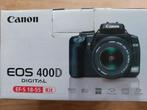 Canon EOS 400 D, 22-55 mm+18-55mm+55-200 mm + Tas, Ophalen, Canon, Geen optische zoom