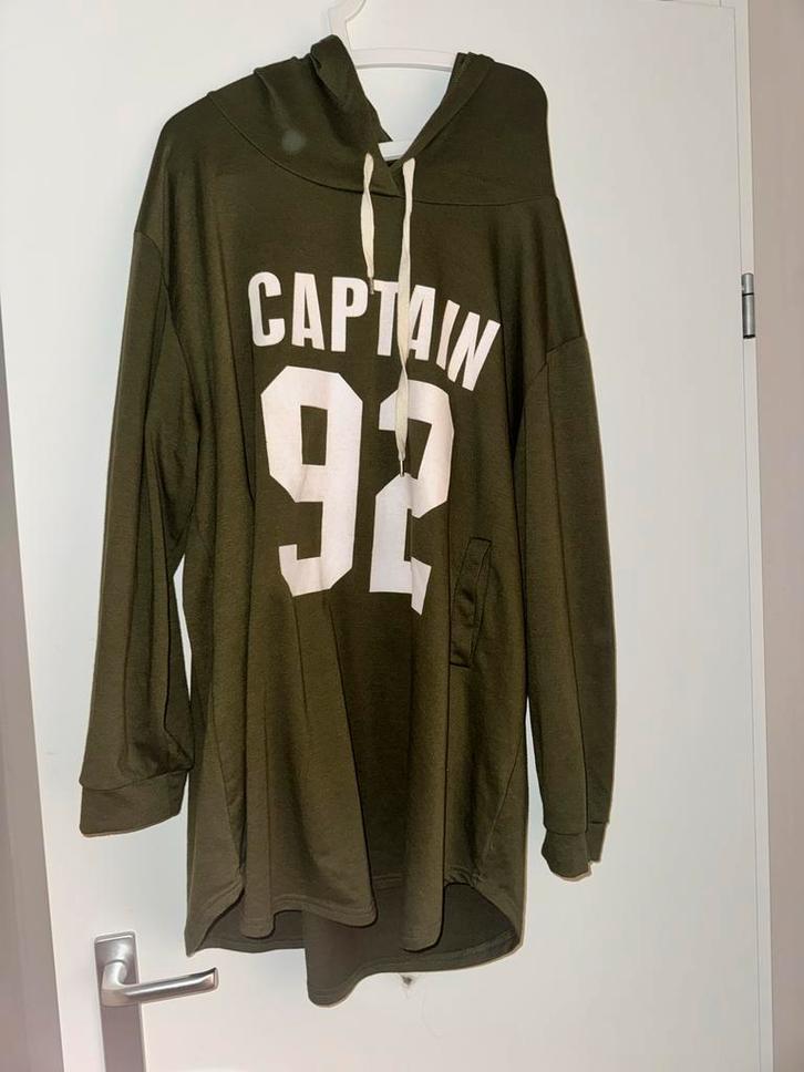 Jurk XXL 54 56 ? groen goene sweaterjurk hoodie, Kleding | Dames, Grote Maten, Gedragen, Jurk, Groen, Verzenden