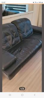 leren bank, Huis en Inrichting, Banken | Bankstellen, Ophalen, Gebruikt, 150 tot 200 cm, Tweepersoons