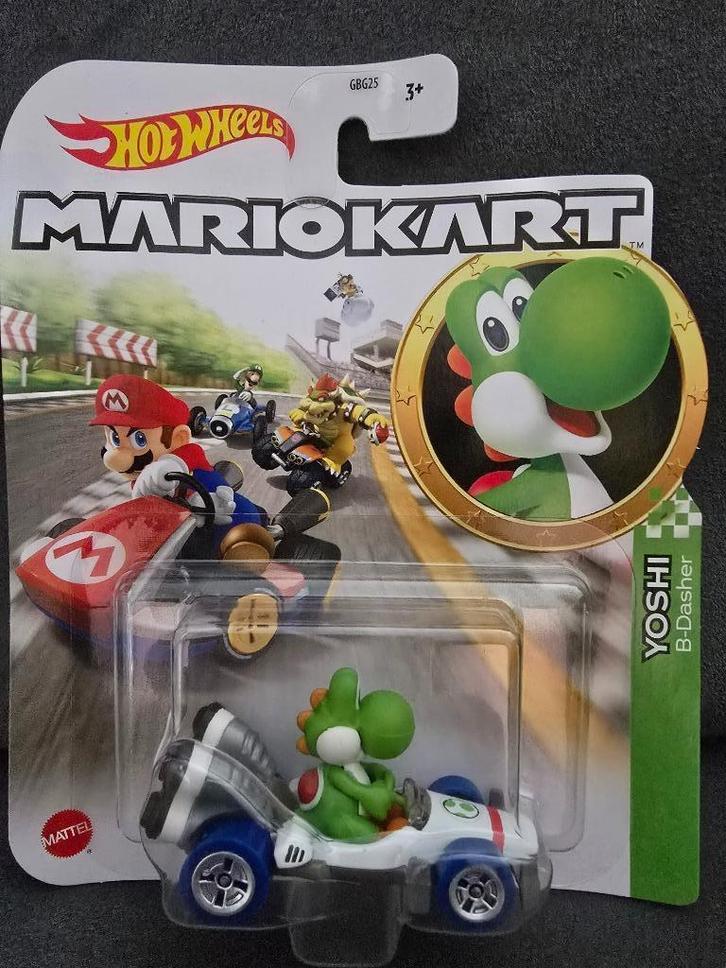 Mariokart "Yoshi, B-Dasher" Hot Wheels 1:64, Hobby en Vrije tijd, Modelauto's | Overige schalen, Nieuw, Auto, Ophalen of Verzenden