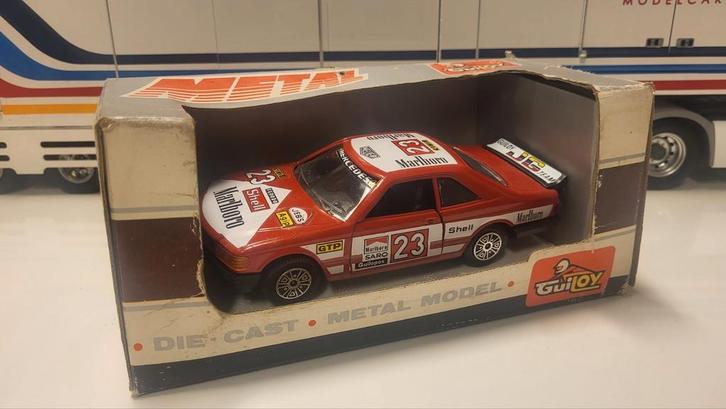 Guiloy Mercedes-Benz W126 C126 500 SEC Marlboro Made Spain, Hobby en Vrije tijd, Modelauto's | 1:24, Gebruikt, Auto, Overige merken