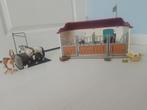 Schleich stal en poetsplek met 3 paarden, Ophalen, Zo goed als nieuw