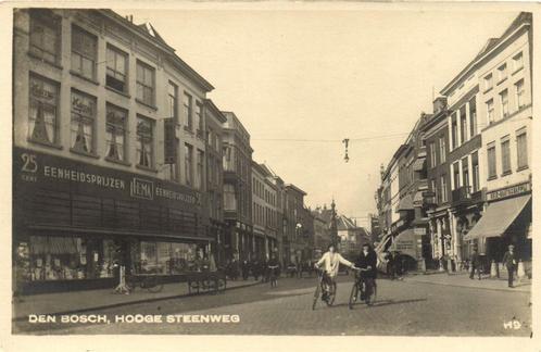 Den Bosch, Hooge Steenweg - Hema - ongelopen, Verzamelen, Ansichtkaarten | Nederland, Ongelopen, Noord-Brabant, 1920 tot 1940