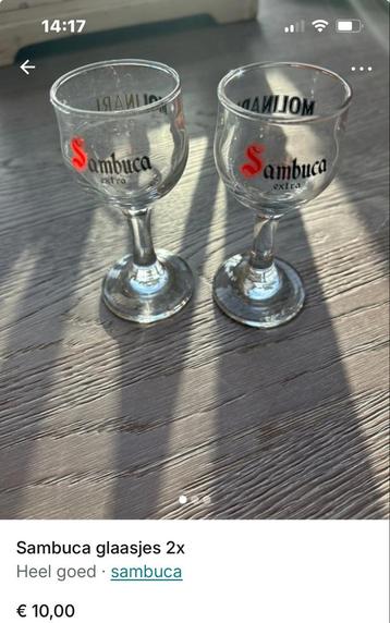 2x Sambuca Glazen - Perfect voor een borrel! beschikbaar voor biedingen