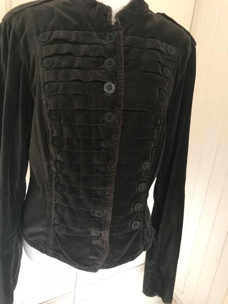 Bruin fluwelen blazer van Pauw maat 42, Kleding | Dames, Jasjes, Kostuums en Pakken, Zo goed als nieuw, Maat 42/44 (L), Bruin