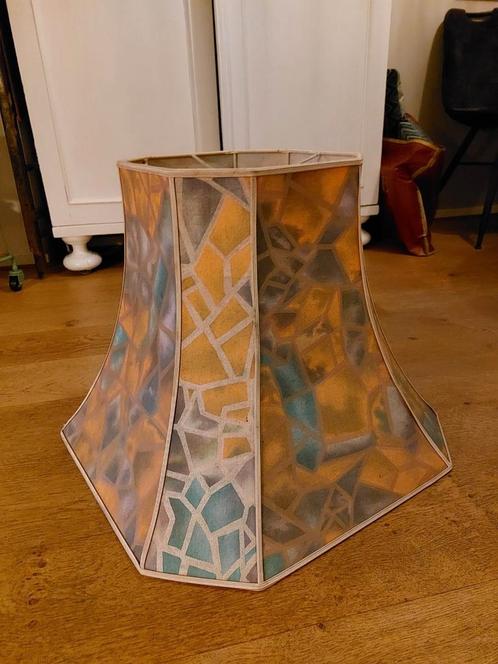 Vintage grote lampekap in goede staat. Brocante., Huis en Inrichting, Lampen | Lampenkappen, Gebruikt, 50 cm of meer, Rechthoekig