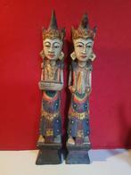 Balinese houten sculpturen polychroom beschilderd, Ophalen of Verzenden