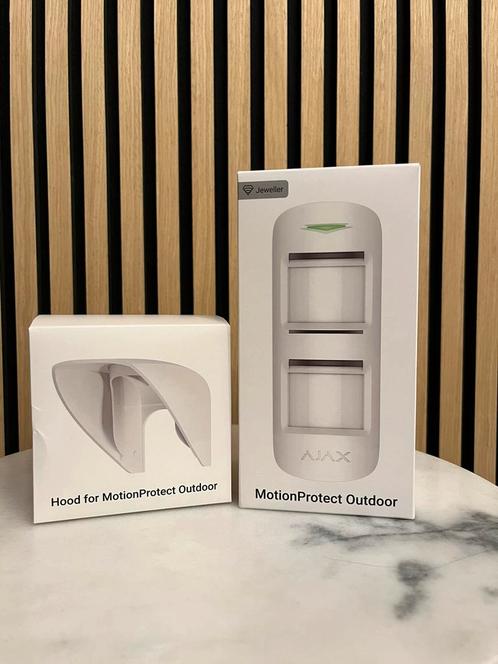 AJAX Outdoor MotionProtect + AJAX Hood, alarm alarmsysteem, Doe-het-zelf en Verbouw, Alarmsystemen, Nieuw, Detector, Sensor of Melder