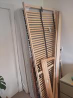 Ikea TARVA eenpersoons bed met LEIRSUND lattenbodem, Huis en Inrichting, Slaapkamer | Bedden, Ophalen, 90 cm, Eenpersoons, Beige